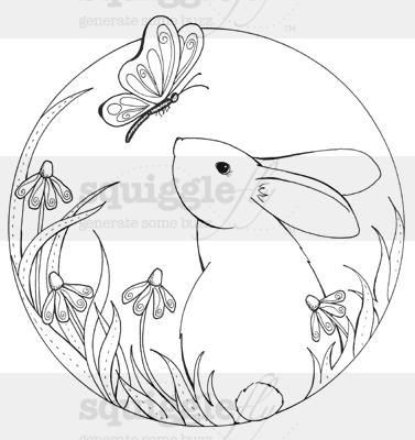 Easter Drawings, Butterfly Mandala, Easter Embroidery, Embroidery Template, Pola Sulam, Hand Embroidery Projects, Easter Art, Bunny Art, Digi Stamp