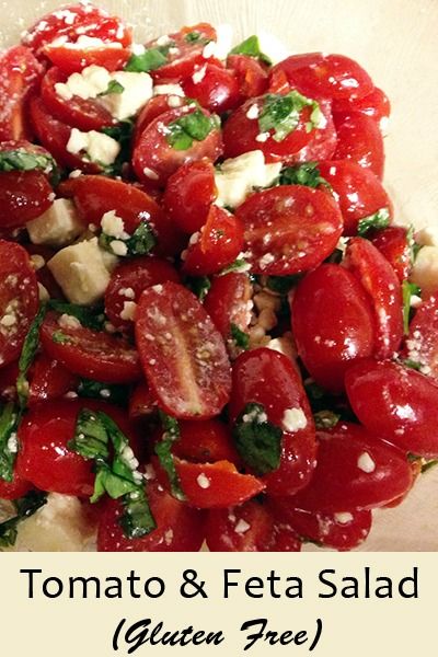 Grape Tomato Salad, Tomato And Feta Salad, Tomato Feta Salad, Salad Caprese, Salad Recipes Gluten Free, Tomato And Feta, Feta Salad Recipe, Feta Cheese Salad, Gluten Free Salads