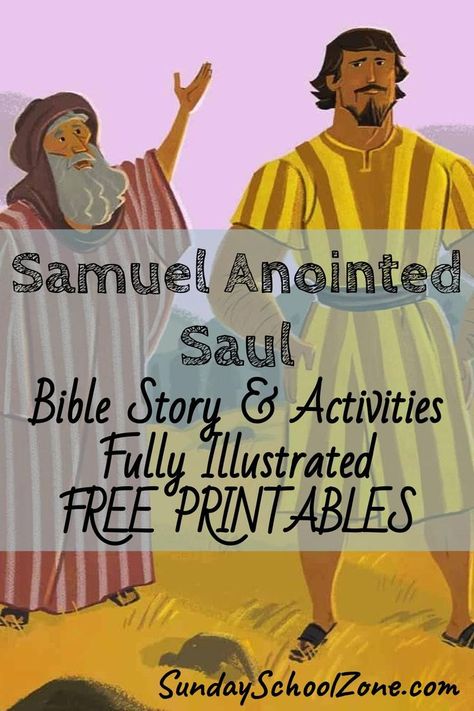 1 Samuel 8-10 Craft, Samuel The Prophet, King Saul Activities, Samuel Anoints Saul Craft, Samuel And Saul Craft, Samuel Bible Story Activities, Samuel Anoints David Craft, King Saul Bible Craft, King Saul Disobeys God