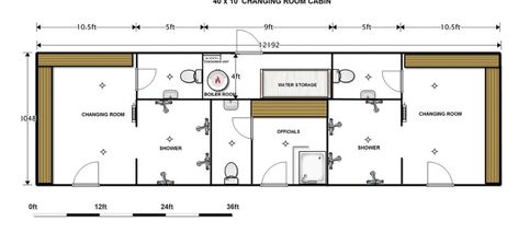 Non-compliant budget 12.2m x 3m 2-Team Changing Rooms with separate facilities for Officials. Changing Room Layout, Locker Room Floor Plan, Locker Room Layout, Pool Changing Room Ideas, Changing Room Design, Pool Changing Room, Kitchen Examples, Small Lockers, Sport Facilities