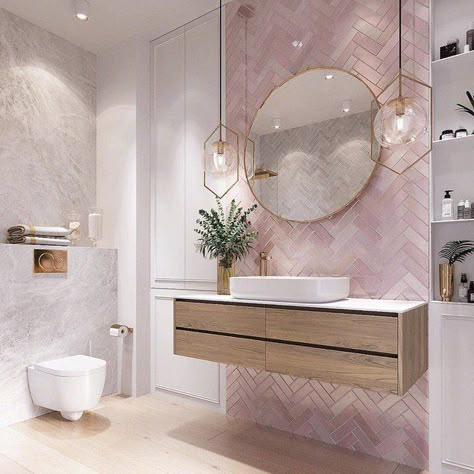 Drømme Bad, Design Interior Baie, Toilette Design, Bad Inspiration, Decor Baie, Remodel Bathroom, Pink Bathroom, Bathroom Layout, Bathroom Inspo