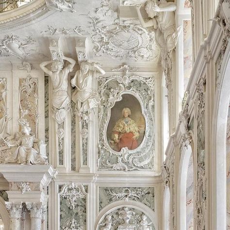 Michael Adair on Instagram: "The jaw dropping staircase of Schloss Augustusburg. An explosion of German Rococo. You really have to take a minute to figure out exactly what’s going on in the picture. @schloesser_bruehl #rococo #unescoheritagesite #schloss #palace #germany🇩🇪 #heritage" German Rococo, Heritage Interior, Architecture Staircase, Germany Castles, European Antiques, What’s Going On, Rococo, The Picture, You Really