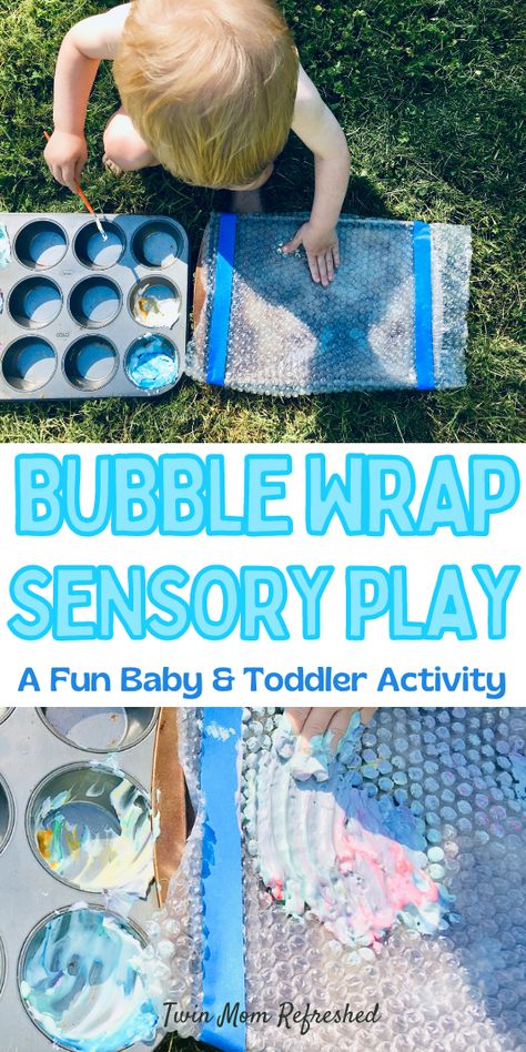 Bubble Wrap Painting, Edible Sensory, Edible Sensory Play, Aba Ideas, Behavior Therapist, Sensory Play Toddlers, Bubble Activities, Outdoor Activities For Toddlers, Infant Sensory Activities