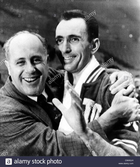 Download this stock image: Boston Celtics coach Red Auerbach hugs Bob Cousy after their 1963 NBA Championship win. Courtesy: CSU Archives/Everett - CWA5JH from Alamy's library of millions of high resolution stock photos, illustrations and vectors. John Havlicek, Bob Cousy, Sports Players, Celtics Basketball, Nba Championship, Bill Russell, Sports Coach, Nba Championships, Sport Player