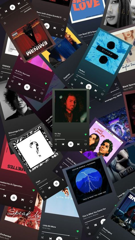 Spotify Playlist Wallpaper Aesthetic, Background Music Wallpaper Spotify, Dark Aesthetic Wallpaper Iphone Anime, Music Album Collage, Album Collage Wallpaper, Playlist Collage, Aesthetic Wallpaper Spotify, Music Album Covers Wallpaper, Music Album Covers Wallpaper Collage