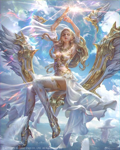 ArtStation - Aphrodite Goddess, jeremy chong Mobius Final Fantasy, Aphrodite Art, Guerriero Samurai, Aphrodite Goddess, Fantasy Magic, Mythology Art, Goddess Art, Arte Fantasy, 판타지 아트