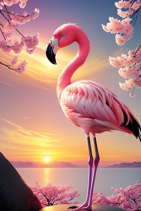 Pink Flamingo Aesthetic, Flamingos Painting, Flamingo Aesthetic, Flamingo Paintings, Pelican Drawing, Flamingo Drawing, Painting Flamingo, Flamingo Artwork, Flamingo Pictures