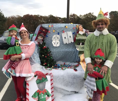 Best! Inexpensive Couples Costumes, Elf Trunk Or Treat, Buddy The Elf Trunk Or Treat, Christmas Trunk Or Treat, Elf Movie, Treat Ideas, Buddy The Elf, Trunk Or Treat, Couples Costumes