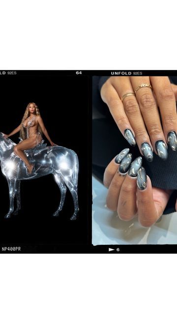 Rennaisance Nails Beyonce, Beyonce Tour Nails, Alien Superstar Nails, Rennaisance Nails, Beyoncé Concert Nails, Beyonce Nails Inspiration, Alien Superstar Aesthetic, Beyoncé Nails, Beyonce Mood