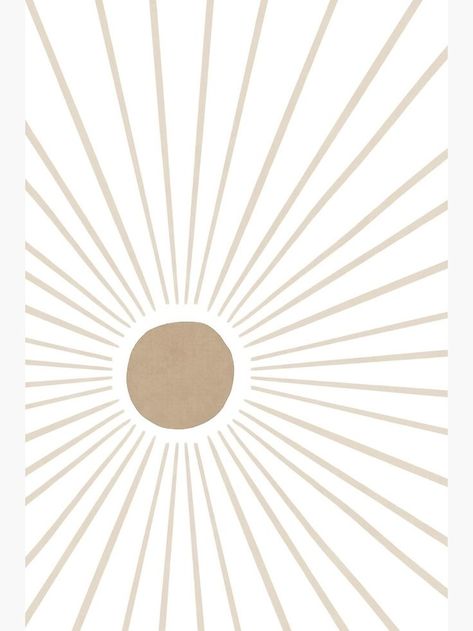 Beige Wall Art Printable, Boho Sun Wallpaper, Sun Line Art, Minimalistic Prints, Boho Images, Boho Background, Beige Paint, Sun Illustration, Boho Sun