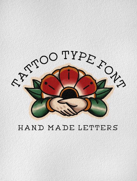 Check out this hand made font inspired by traditional tattoo lettering! Feel free to use this font for personal and commercial use! LICENSE Unlimited personal and commercial use of this graphic is allowed. You may not distribute the digital graphic to another party or modify the digital graphic for distribution (either for free or for monetary gain). FEATURES Includes 1 font style Perfect for your next design or print project All letters, numbers, and symbols are included Design software such as Traditional Tattoo Lettering, Tattoo Font Styles, Handwriting Tattoos, Romantic Fonts, Small Tats, Tattoo Signs, Type Font, Old School Tattoo Designs, Tattoo Lettering Fonts