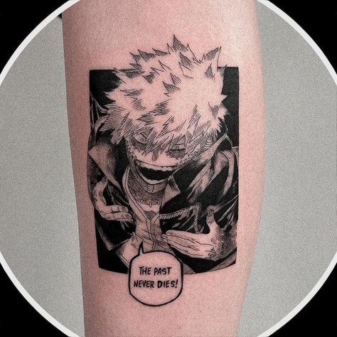 Choso Manga Panel, The Past Never Dies, Past Never Dies, Choso Manga, Negative Tattoo, Hero Tattoo, Manga Tattoo, Cartoon Tattoos, Elegant Tattoos