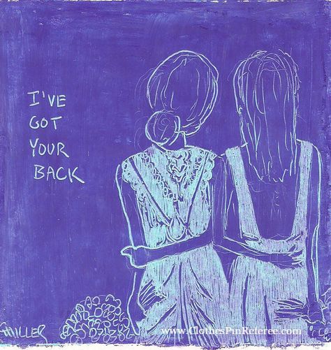 I've Got Your Back Art Print – Clothespin Referee Ive Got Your Back, True Friends Quotes, I Got Your Back, Love My Sister, Wedding Party Gifts, Gifts Bridesmaid, Wedding Party Gift, Bestest Friend, Sister Quotes