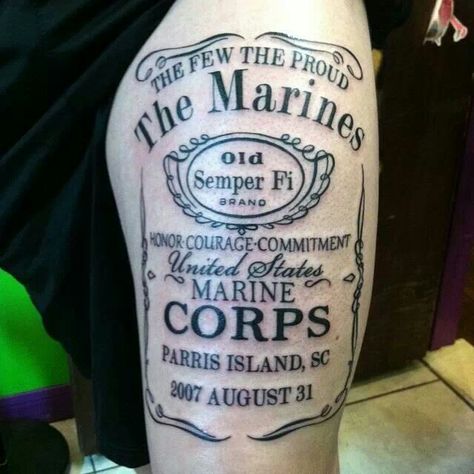 The marines! Marine Tattoo Ideas, Marine Corps Tattoo, Marine Corps Tattoos, Usmc Tattoo, Honor Courage Commitment, Marine Tattoo, Cowboy Tattoos, Us Army Soldier, The Few The Proud