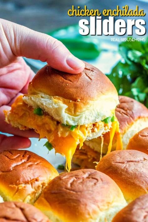 Enchilada Sliders, Galentines 2023, Easy Entrees, Vacation Recipes, Mexican Party Food, Layered Dip, Easy Slider Recipes, Sliders Recipes, Yummy Sandwiches