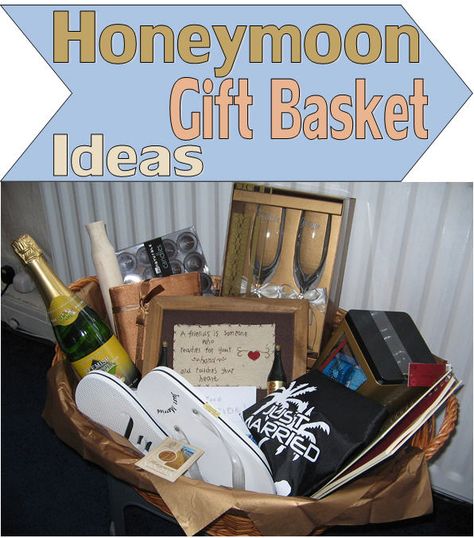 Here is a large list of honeymoon gift basket ideas, to give you some inspiration for a fun and unique wedding gift or bridal shower gift. Honeymoon Gift Basket Ideas, Honeymoon Gift Baskets, Honeymoon Basket, Beach Gift Basket, Travel Gift Basket, Honeymoon Gift, Honeymoon Gifts, Great Wedding Gifts, Wedding Gift Baskets