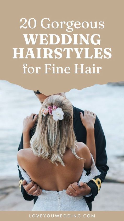 Bridal Hair Down Fine Hair, Wedding Hairstyles Half Up Half Down For Straight Hair, Wedding Hair For Fine Hair, Bridal Hair For Fine Hair, Fine Hair Wedding Hairstyles, Wedding Hairstyles For Fine Hair, Simple Bride Hairstyles, Wavy Mid Length Hair, Medium Fine Hair