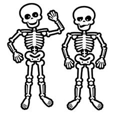 Do you want to introduce your little one to skeletons, without scaring him out of his wits? Here is the list of printable skeleton coloring pages. Color & have fun! Skeleton Coloring Pages, Scary Halloween Coloring Pages, Markus Persson, Disney Horror, Skull Coloring Pages, Skeleton Drawings, Cute Skeleton, Dinosaur Coloring, Halloween Drawings