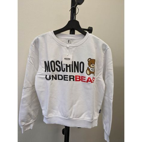 Moschino Women’s Under Bear Sweatshirt White Brand New With Tag. Description: -Model: A1709 9026 Crew Round Neck Collar Long Sleeves Ribbed Cuffs & Hem Signature Moschino Teddy Bear Logo To Front Slim Fitting Take A Size Above Your Normal Size -Material: Outer: 100% Cotton Lining: 95% Cotton, 5% Elastane -Color: White -Size: S ( Chest: 19.5” ) Made In Greece. Moschino Teddy Bear Logo, Teddy Bear Logo, Moschino Teddy Bear, Bear Sweatshirt, Bear Logo, Sweatshirt White, Embroidered Sweatshirt, White Brand, Embroidered Sweatshirts