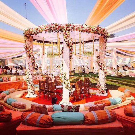 Flower Mandap, Hindu Wedding Decorations, Indian Wedding Theme, Mandap Design, Indian Destination Wedding, Wedding Hall Decorations, Wedding Entrance Decor, Wedding Stage Design, Desi Wedding Decor