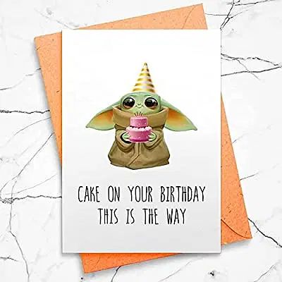 Buy Birthday Card Mandalorian - This is the way! Baby Yoda, Grogu, Star Wars Inspired, Birthday Card, The Child Din Djarin Mandolorian Grogu Online at Lowest Price in Ubuy Indonesia. B093D8DSNW Star Wars Inspired, Birthday Cards Diy, Diy Cards, No Way, Birthday Cards, The Way, Star Wars, Indonesia, Novelty Christmas