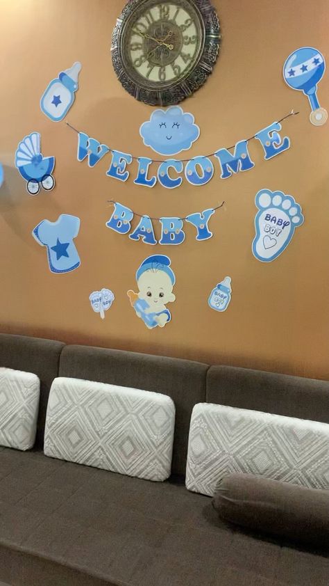 Baby Boy Decorations Welcome, Welcome Baby Boy Decorations, Baby Boy Welcome Decoration At Home, Baby Welcome Decoration Home, Black Board Decoration Ideas School, Birthday Wishes Reply, Hospital Decoration, Welcome Baby Boy