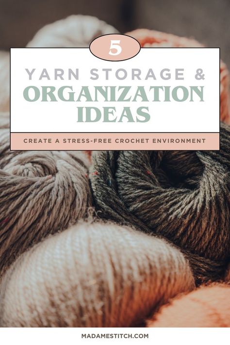 A well-organized yarn stash = a relaxing creative space and an inviting home. Try these five yarn organization and storage ideas to eliminate clutter, reduce stress, and refresh your home! If you're on a budget, many of these cheap organization hacks use items you may already have on hand. So start now and create the perfect foundation for a low-stress holiday crochet season! Yarn Organization Ideas, Cheap Organization Hacks, Cheap Organization, Yarn Organization, Yarn Storage, Organization And Storage, Holiday Crochet, Yarn Stash, Inviting Home