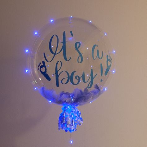 Balloon Gender Reveal, Clear Balloon, It's A Boy Announcement, Its A Boy Balloons, Led Balloons, Baby Boy Announcement, Clear Balloons, Gender Reveal Balloons, Party Supply Store