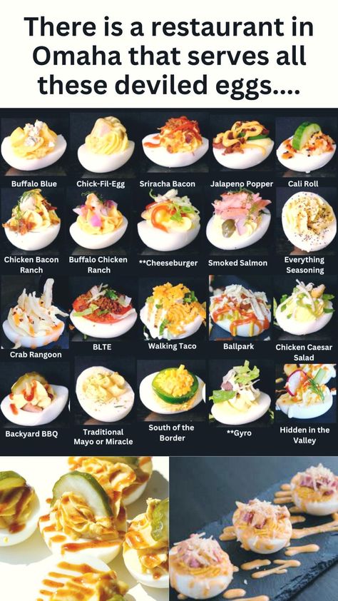 Egg Flight Recipe, Lobster Deviled Eggs, Deviled Eggs Flight, Deviled Egg Flight Ideas, Deviled Egg Flight, Egg Flight Ideas, Egg Flight, Angel Eggs, Sriracha Bacon