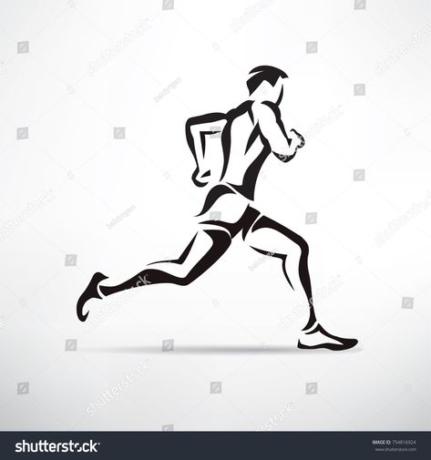 Silhouette Sport, Running Tattoo, Man Vector, Tattoo S, Running Man, String Art, Royalty Free Photos, New Pictures, Crossfit