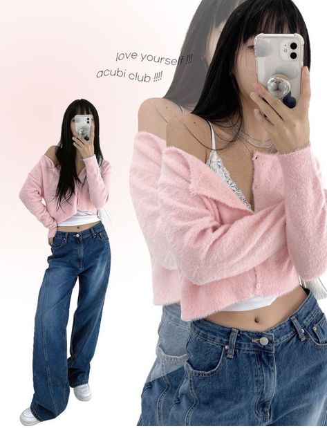 2000s Fashion Pink, Japanese Fashion Aesthetic, Pink Top Outfit, Cute Pink Outfits, Acubi Fashion, 2000s Japanese Fashion, Outfits 2000s, Japanese Outfits, Pink Outfits