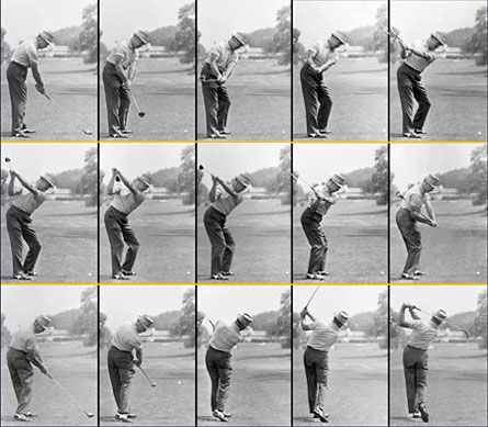 Here's Sam Snead taking the handle "around the corner".... Learn how to play better golf by not relying on timing in your golf swing. Sam Snead, Golf Images, Wii Sports, Golf Score, Golf Design, Golf Instruction, Golf Lover, Golf Training, Golf Lessons