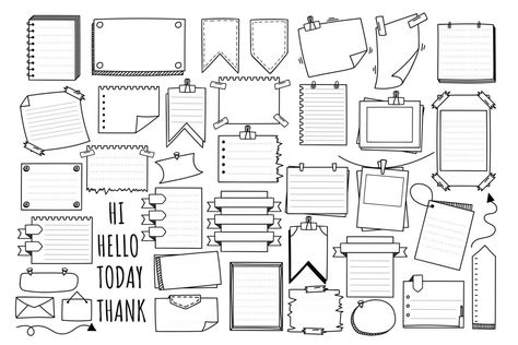 Notes Drawing Ideas, Etsy Journals, Ideas For Notes, Concept Map Template, Note Icon, Paper Template Free, Ap Government, Ideas Notes, Bubble Speech