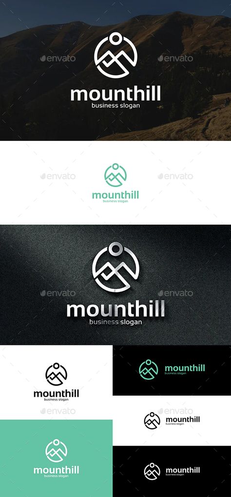 Mountains Hill Abstract Logo by djjeep | GraphicRiver Hill Logo Design, Mountains Logo Design, M Circle Logo, Trekking Logo, Logo Montagne, Mountain Logo Design, Valley Logo, Mountain Icon, Mountains Logo