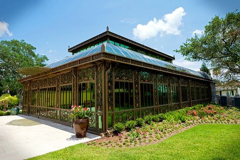 Bryan Museum Galveston Conservatory | The Bryan Museum - Venues - Weddings in Houston Scary Plant, Event Space Business, Iron Gazebo, Conservatory Sunroom, Aluminum Carport, Wedding Venue Business, Victorian Greenhouses, Victorian Greenhouse, Conservatory Wedding