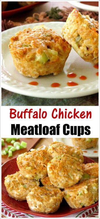 Buffalo Meatloaf, Buffalo Chicken Meatloaf, Meatloaf Cups, Chicken Muffins, Chicken Meatloaf, Muffin Tins, Ground Chicken, Meatloaf Recipes, Meat Chickens