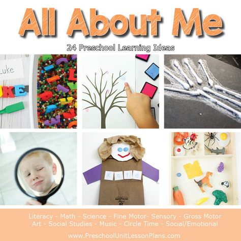 Preschool All About Me Lesson Plans September Preschool Themes, Summer Preschool Themes, All About Me Preschool Theme, Me Preschool Theme, All About Me Poster, Prek Ideas, All About Me Book, All About Me Preschool, All About Me Activities