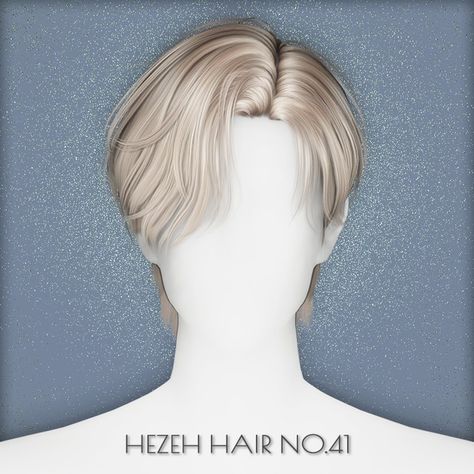 [Hezeh]Hair_No.41 | Patreon Ts4 Male Hair, Sims 4 Curly Hair, Sims 4 Hair Male, Sims 4 Cheats, Mod Hair, Sims 4 Cas Mods, The Sims 4 Skin, Hair Male, The Sims 4 Packs