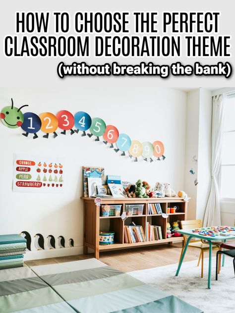 how to decorate your classroom on a budget Toddler Classroom Decorations, Preschool Room Decor, Infant Room Daycare, Preschool Classroom Themes, Infant Toddler Classroom, Preschool Decor, Daycare Decor, Toddler Teacher, Infant Classroom