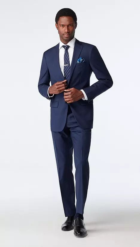 Blue suit made with 94% wool, 6% spandex All Shades Of Blue, Blue Suits, Blue Suit Men, Custom Suit, Men's Suits, Blue Suit, Blue Dark, Indigo Blue, Call Of Duty