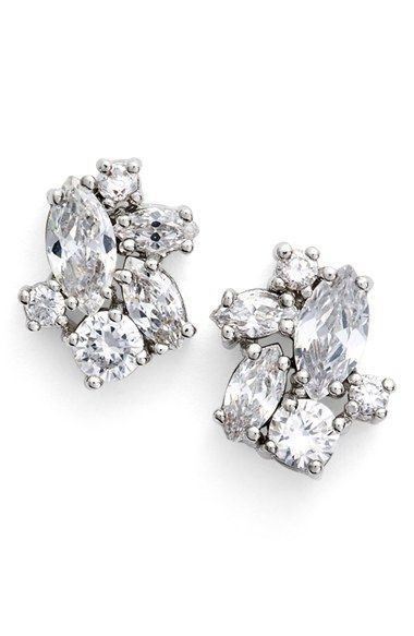 Givenchy Crystal Cluster Stud Earrings available at #Nordstrom #crystalstudearrings Bridesmaid Earring, Wedding Edit, Crystal Cluster Earrings, Flower Earrings Gold, Bridal Jewels, Colour Stone, Buy Earrings, Prom Jewelry, Diamond Jewelry Designs