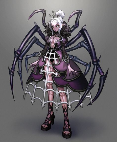 ArtStation - Spider queen, SUNAH KANG Female Monster, Spider Queen, Monster Girl Encyclopedia, Jungle Juice, Spider Girl, 다크 판타지, Fantasy Monster, Mythical Creatures Art, Monster Art