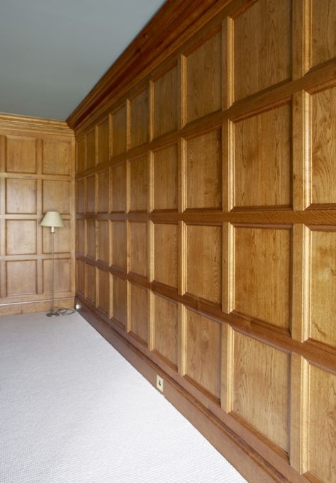 Light Oak Plain Moulded Panelling Light Oak Wall Panelling, Oak Panelled Room, Oak Panelling Walls, Oak Paneling Walls, Period Panelling, Wood Wall Paneling Ideas, Tudor Paneling, Light Wood Paneling, Oak Wall Paneling