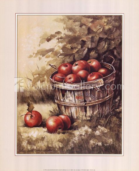 Latest Decorating Trends, Apple Kitchen Decor, Custom Framed Art, French Ephemera, Apple Baskets, Apple Decorations, Apple Barrel, Apple Art, Apple Prints