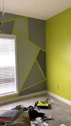 Wall Painting Light Colours, Taped Wall Designs, Painter Tape Designs Wall, Tape Wall Painting Ideas, Room Wall Color Ideas Bedrooms, Tape Designs On Wall, Wall Painting Patterns Ideas, Wall Tape Designs, Tape Painting Wall