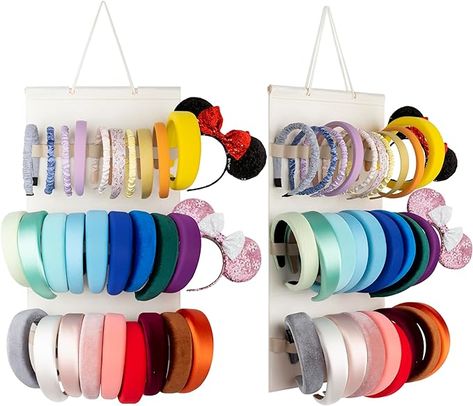 Amazon.com: JOYMOMO Hanging Headband Holder for Girls,Felt Headband Organizer Headband Storage Holder Organizer for Headband (Without Headbands) (Cream) : Home & Kitchen School Dormitory, Headband Storage, Closet Storage Accessories, Headband Organizer, Felt Headband, Headband Holder, Felt Material, Hanging Rope, Trendy Baby