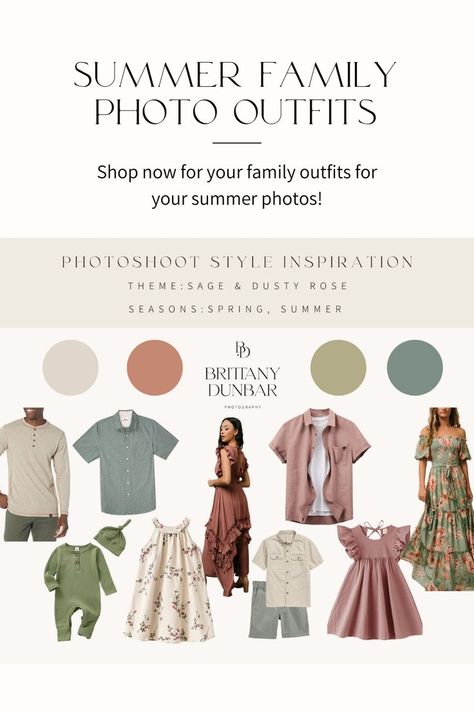 Summer Outfits inspo Earth Tone Family Pictures Outfits Beach, Couple Photo Color Schemes, Late Summer Photo Shoot Outfits, Family Photo Colors Summer, Summer Photoshoot Color Scheme, Family Photo Outfits Mauve, What To Wear Photoshoot Couples, Summer Family Photoshoot Outfits Color Schemes, Family Photo Color Palette Summer