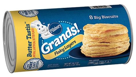 Grands!™ Flaky Layers Butter Tastin'™ Biscuits Buttermilk Biscuit, Pillsbury Biscuits, Pillsbury Grands, Fresh Breakfast, Biscuit Dough, Vital Wheat Gluten, Biscuits And Gravy, Buttermilk Biscuits, Dairy Products