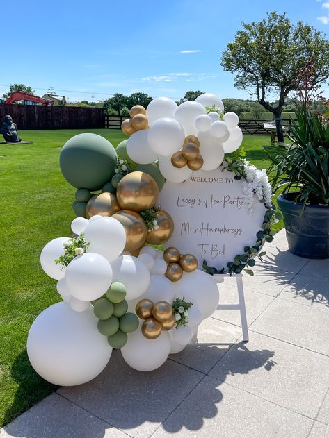 Balloon garland
Welcome sign
Balloon arch
Eucalyptus and white Wedding Shower Balloon Garland, Baloon Garland Ideas For Wedding, Backyard Balloon Garland, Balloon Arch Garland, Balloon Arch With Sign, Welcome Sign With Balloon Garland, Balloon Garlands With Flowers, Balloon Garland Photo Backdrop, Wedding Balloon Arch Ideas