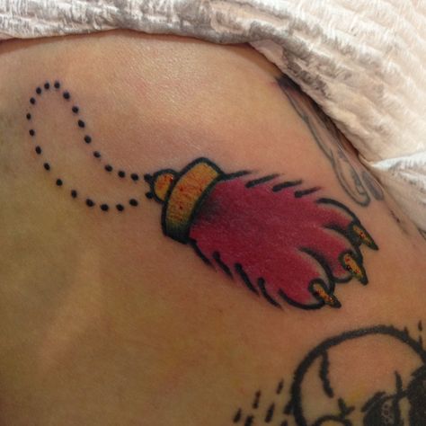 Lucky Traditional Tattoo, Lucky Charms Tattoo, Lucky Rabbit Foot Tattoo, Rabbits Foot Tattoo, Rabbit Foot Tattoo, Roller Derby Tattoo, Lil Tattoos, Four Leaf Clover Tattoo, Lucky Tattoo